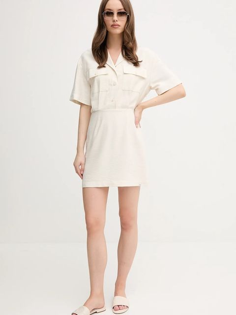 Calvin Klein Jeans sukienka kolor beżowy mini prosta J20J225297 - zdjęcie produktu nr 2