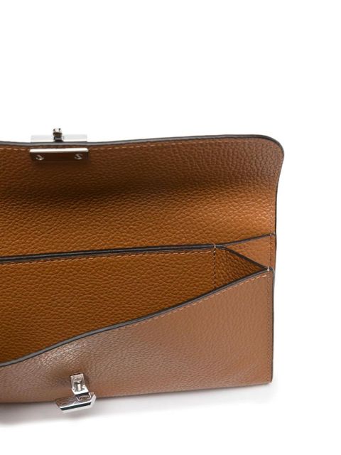 TOTEME T-lock leather wallet - Neutrals