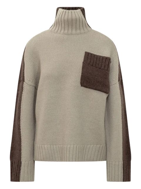 JW Anderson two-tone panelled sweater - Brown - zdjęcie produktu nr 1