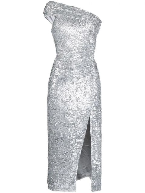 Simkhai Zay Hammered sequin-embellished dress - Silver - zdjęcie produktu nr 1
