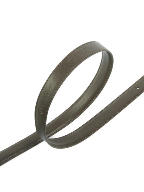 PINKO Love Birds thin leather belt - Green