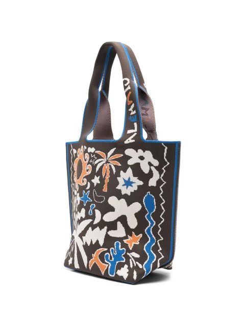 ALEMAIS Maroc graphic-print tote bag - Brown
