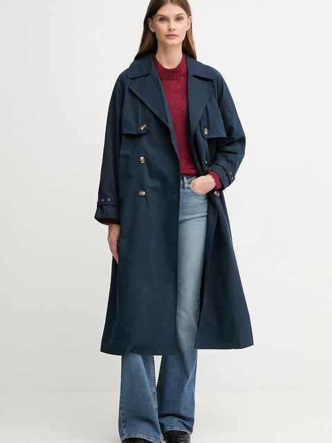 Pepe Jeans trencz kolor granatowy PL4024349