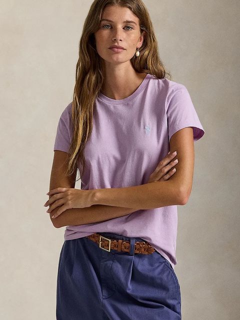 Polo Ralph Lauren t-shirt bawełniany damski kolor fioletowy 211B14605 - zdjęcie produktu nr 1