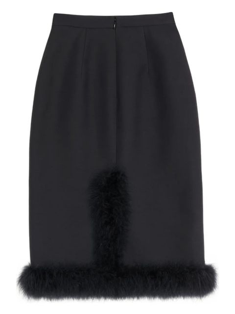Valentino Garavani Crepe Couture skirt with feathers - Black - zdjęcie produktu nr 2
