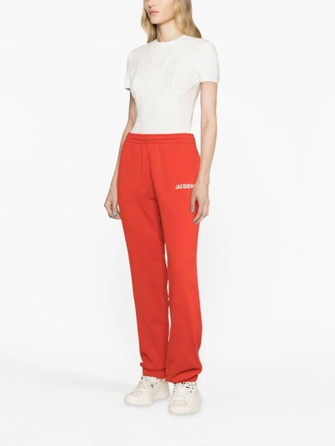 Jacquemus Le Jogging organic-cotton track pants - Red
