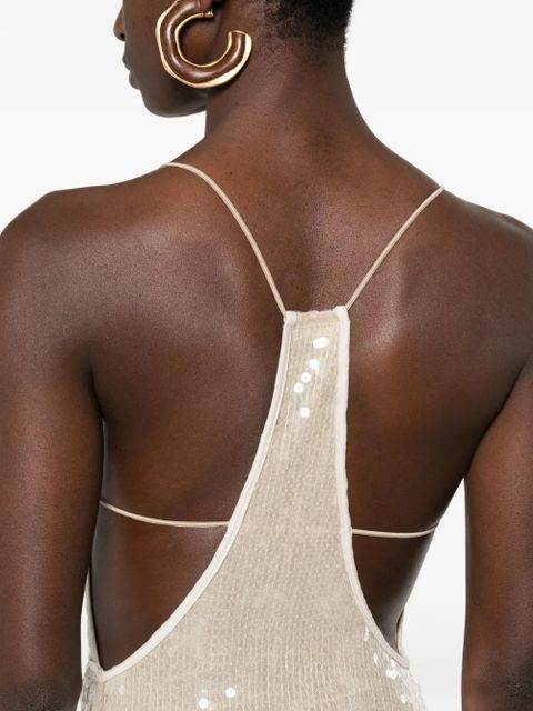 Oséree Marylin sequin-embellished dress - Neutrals