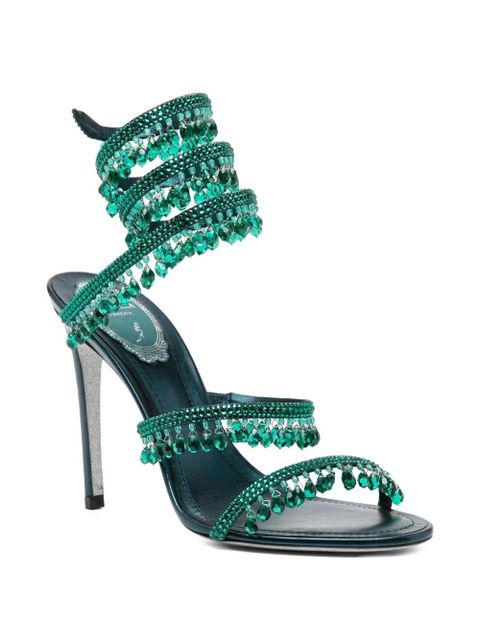 René Caovilla 100mm Chandelier sandals - Green