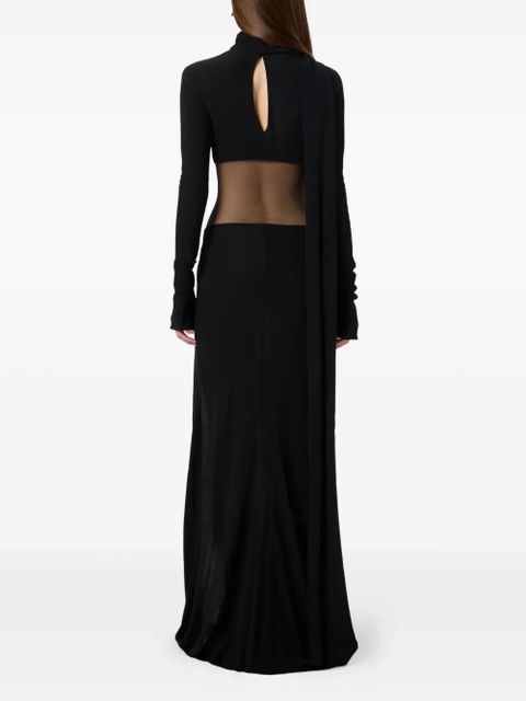 Blumarine mesh-insert dress - Black