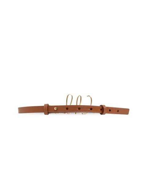 Chloé logo buckle leather belt - Brown