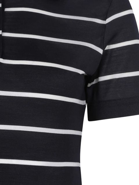 Max Mara striped collared T-shirt - Blue