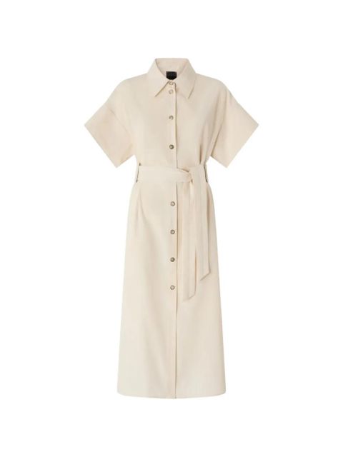 PINKO button belted midi shirt dress - Neutrals - zdjęcie produktu nr 1
