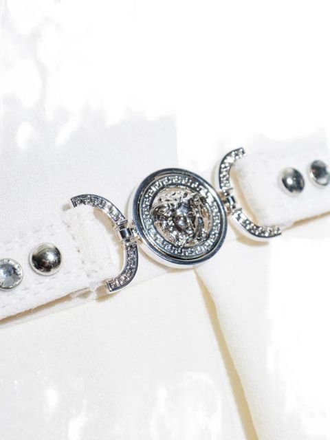 Versace logo-detail mini dress - White