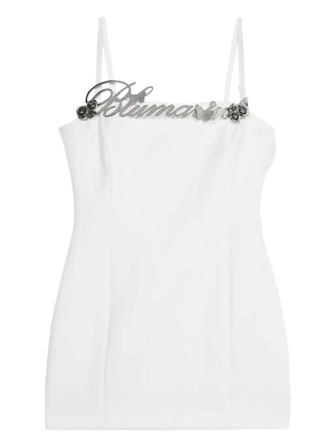 Blumarine logo-embellished slip dress - White - zdjęcie produktu nr 1