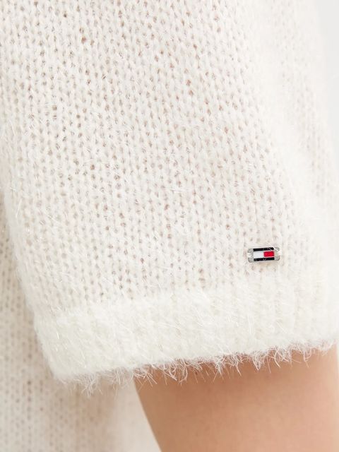 Tommy Hilfiger sweter z dodatkiem wełny damski kolor beżowy WW0WW47650