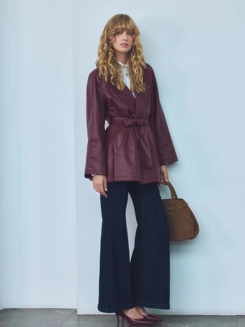 Answear.LAB kurtka kolor bordowy przejściowa - zdjęcie produktu nr 1