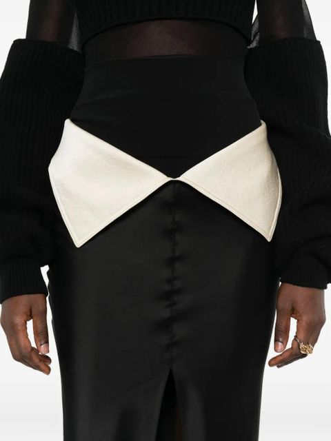 Nanushka folded waistline maxi skirt - Black