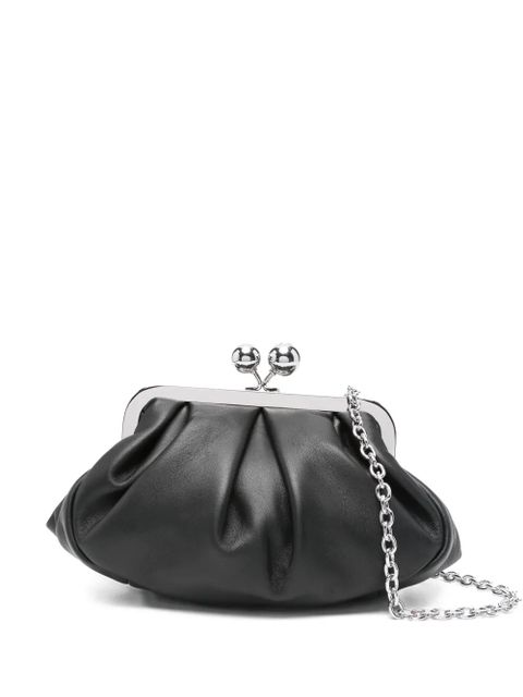 Weekend Max Mara pleated metal-top shoulder bag - 007 SCURI - zdjęcie produktu nr 1