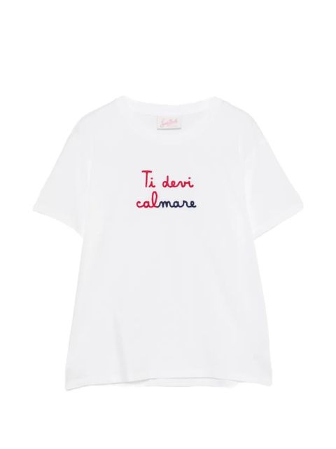 MC2 Saint Barth Emilie embroidered cotton T-shirt - White - zdjęcie produktu nr 1