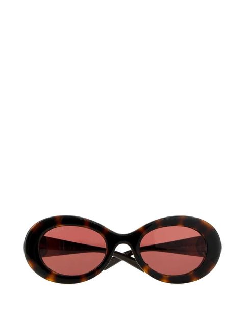 Gucci Eyewear oval-frame sunglasses - Brown - zdjęcie produktu nr 1