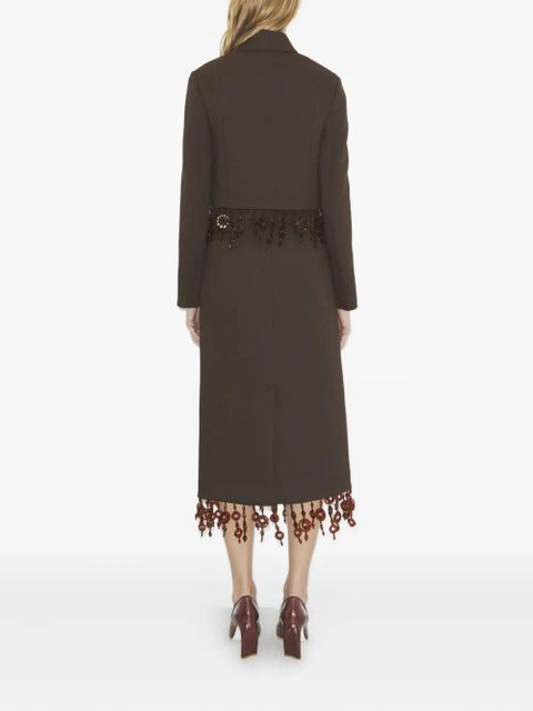 Tory Burch beaded crepe jacket - Brown