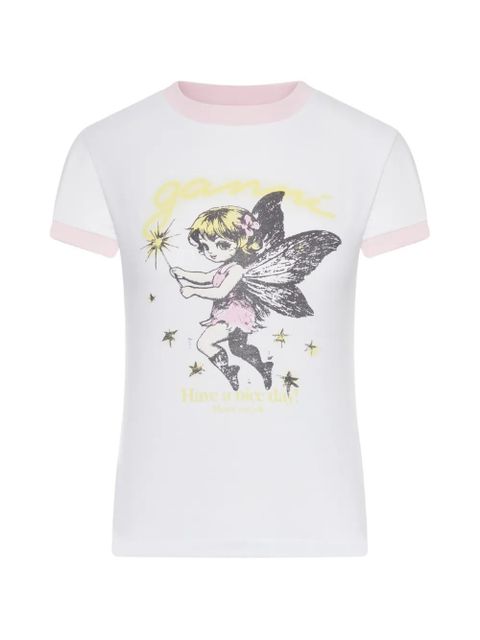GANNI graphic-print T-shirt - White - zdjęcie produktu nr 1