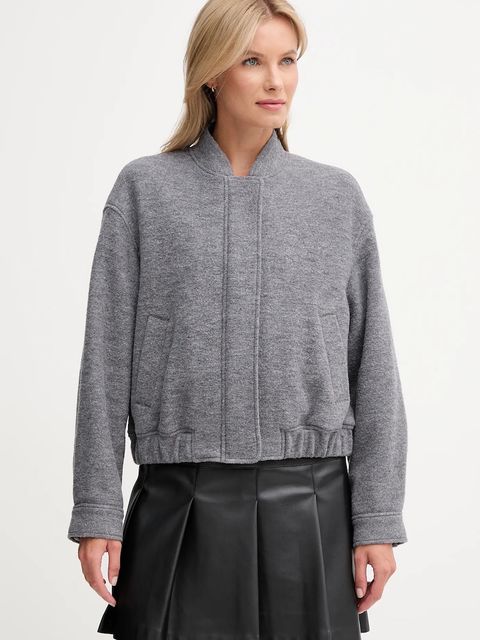 Tommy Hilfiger kurtka z dodatkiem wełny kolor szary przejściowa WW0WW45724 - zdjęcie produktu nr 1