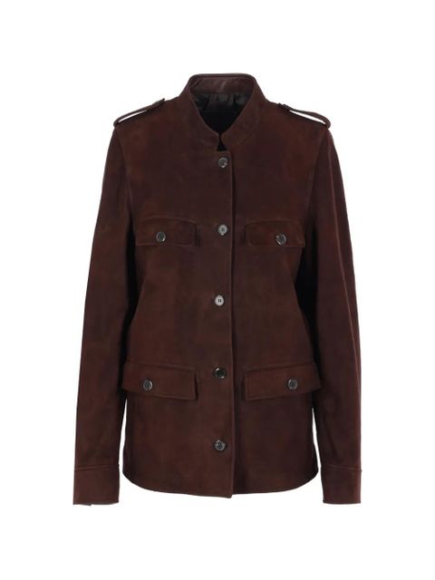 Prada buttoned lambskin jacket - Brown - zdjęcie produktu nr 1