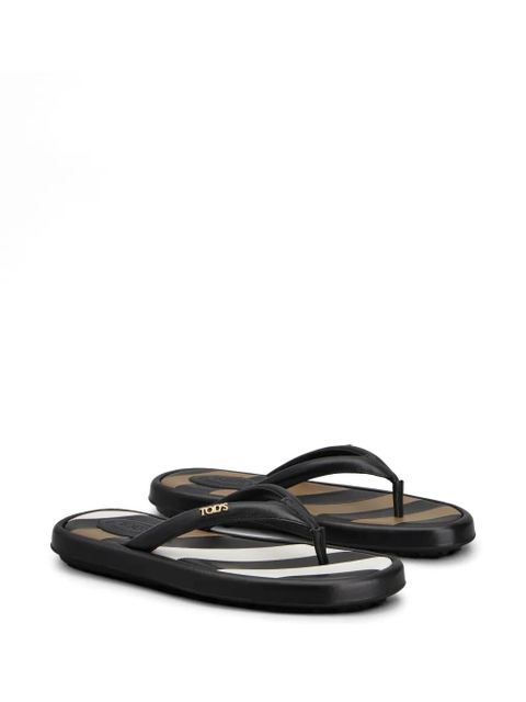 Tod's logo-detail flip flop - Black - zdjęcie produktu nr 2