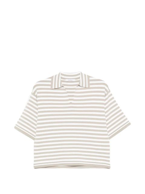 Max Mara striped V-neck T-shirt - Neutrals - zdjęcie produktu nr 1