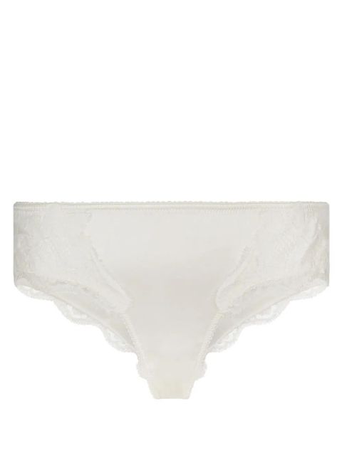 Dolce & Gabbana lace-trim satin briefs - White - zdjęcie produktu nr 1