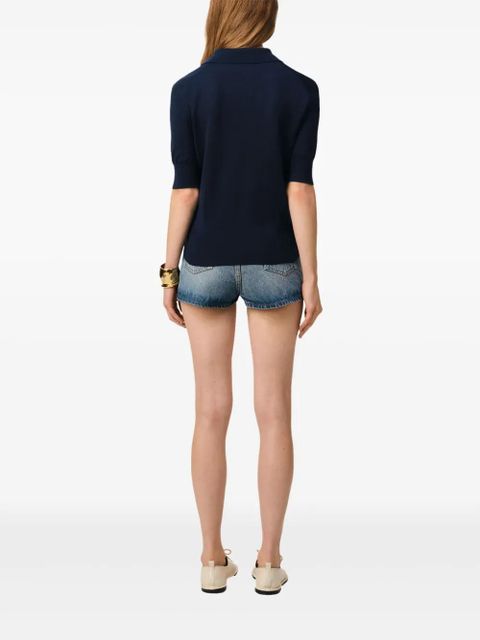 AMI Paris Ami de Coeur polo top - Blue