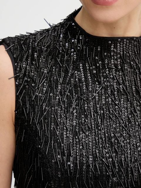 Bardot sukienka kolor czarny mini rozkloszowana 60202DB