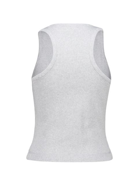 Casablanca ribbed-knit logo-print tank top - Grey - zdjęcie produktu nr 2