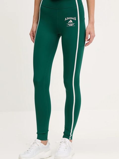 adidas Performance legginsy treningowe Optime kolor zielony z aplikacją JG6152 - zdjęcie produktu nr 1