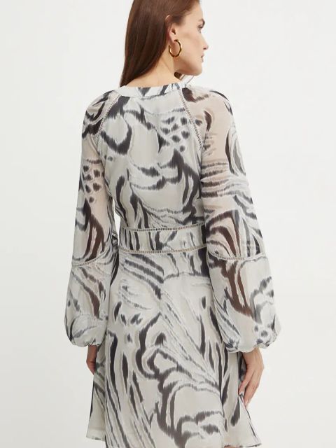 Guess sukienka YVETTE kolor beżowy mini rozkloszowana W4BK29 WDW82