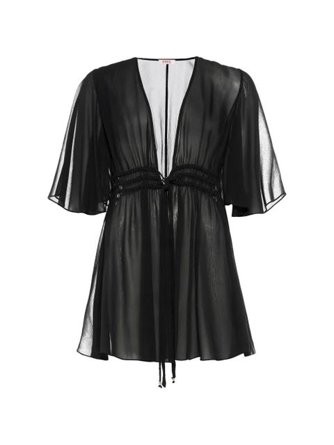 ERES flared sleeve opérette top - Black - zdjęcie produktu nr 1