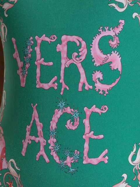 Versace printed swimsuit - Green