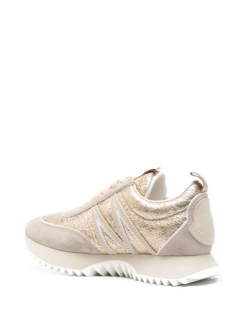 Moncler Pacey leather sneakers - Gold