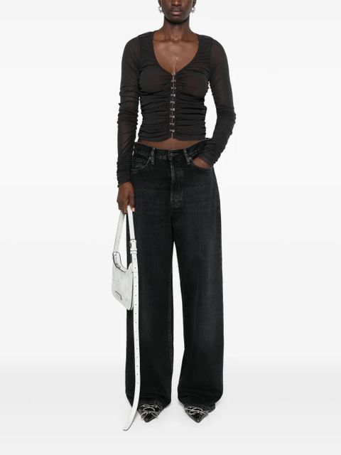 Acne Studios low-rise wide-leg jeans - Black - zdjęcie produktu nr 2