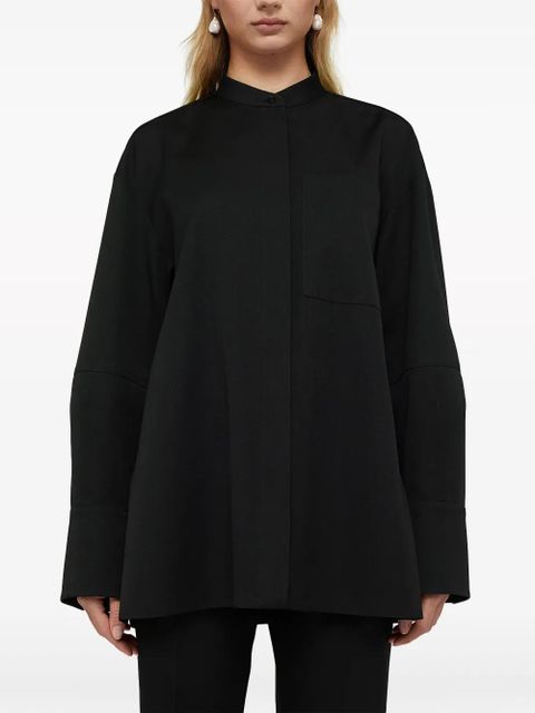 Jil Sander wool gabardine shirt - Black - zdjęcie produktu nr 2
