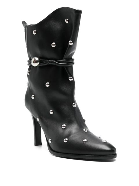 ISABEL MARANT 100mm Lolya studded leather boots - Black - zdjęcie produktu nr 2