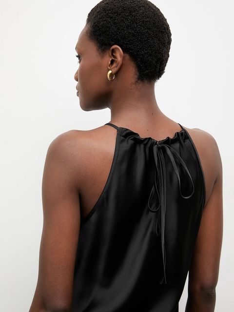 Answear.LAB sukienka kolor czarny maxi prosta