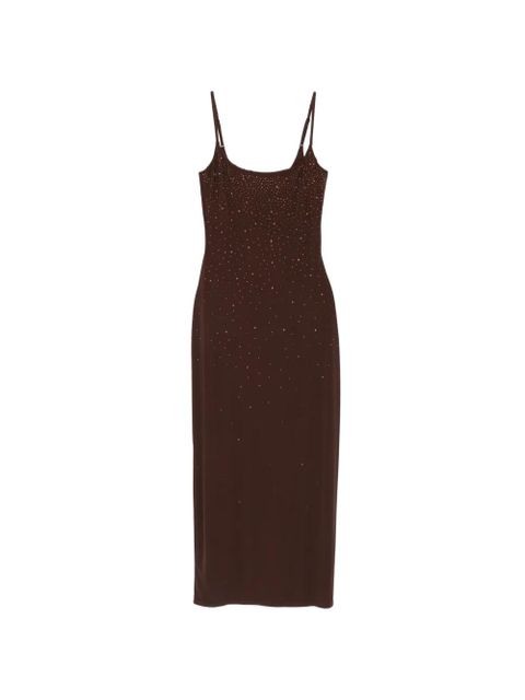 MC2 Saint Barth rhinestone-embellished scoop-neck maxi dress - Brown - zdjęcie produktu nr 1