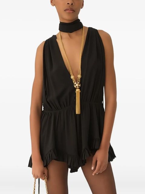 Chloé v-neck ruffled jumpsuit - Black
