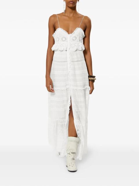 MARANT ÉTOILE Paule lace tiered dress - White - zdjęcie produktu nr 2