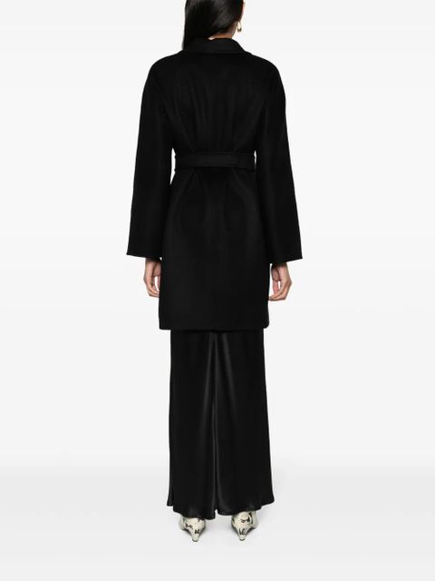 Max Mara belted cashmere midi coat - Black