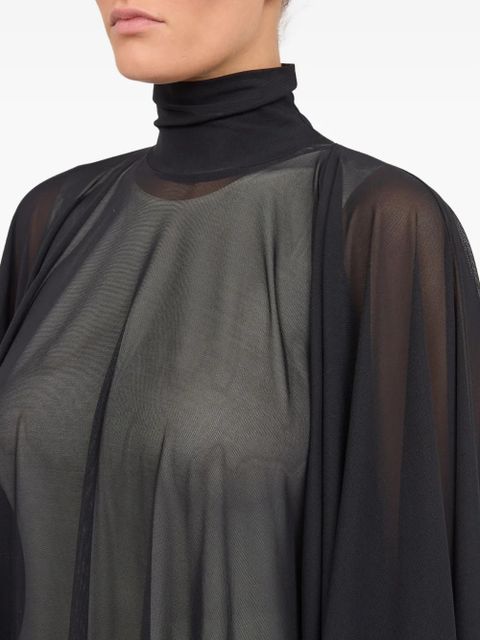 MM6 Maison Margiela semi-sheer mini dress - Black