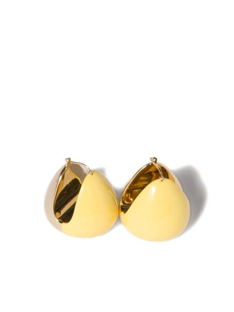Miu Miu two-tone hoop earrings - Yellow