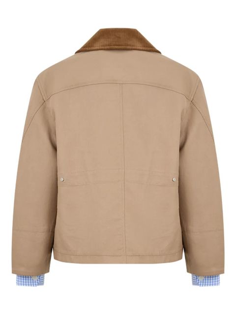 3.1 Phillip Lim Flounce Corduroy Collar Barn Jacket - Neutrals